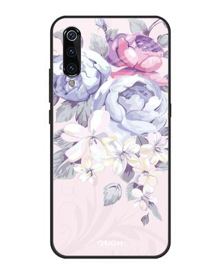 Shop Qrioh Xiaomi Mi A3 Elegant Floral Glass case-Front