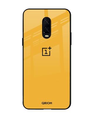 Shop Qrioh OnePlus 6T Fluorescent Yellow Glass Case-Front
