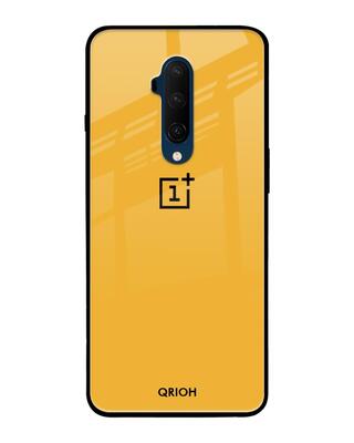 Shop Qrioh OnePlus 7T Pro Fluorescent Yellow Glass Case-Front