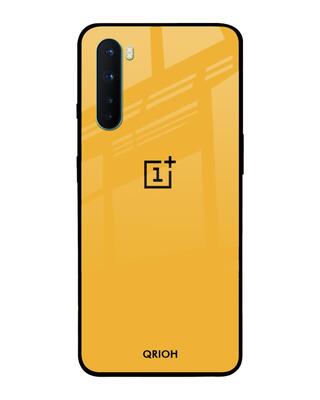 Shop Qrioh Fluorescent Yellow Glass case for OnePlus Nord-Front