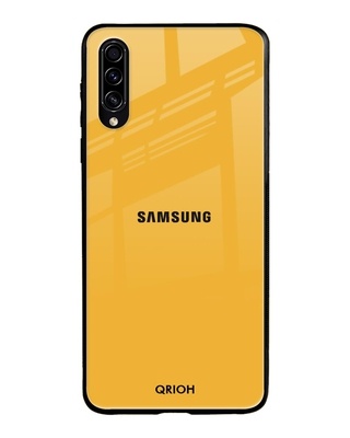 Shop Qrioh Fluorescent Yellow Glass case for Samsung Galaxy A30s-Front