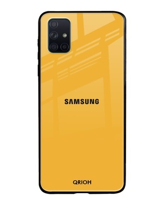 Shop Qrioh Fluorescent Yellow Glass case for Samsung Galaxy A71-Front