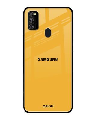 Shop Qrioh Samsung Galaxy M30s Fluorescent Yellow Glass Case-Front