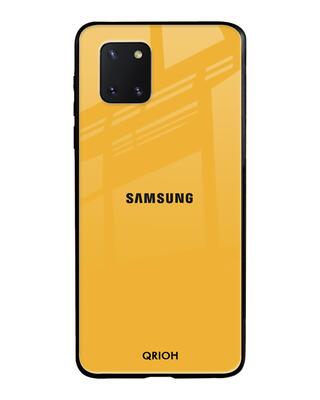 Shop Qrioh Fluorescent Yellow Glass case for Samsung Galaxy Note 10 lite-Front