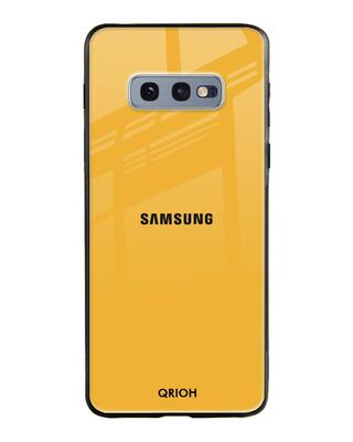 Shop Qrioh Fluorescent Yellow Glass case for Samsung Galaxy S10E-Front