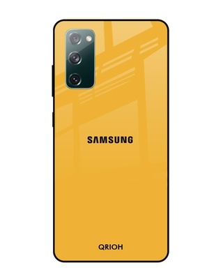 Shop Qrioh Fluorescent Yellow Glass case for Samsung Galaxy S20 FE-Front