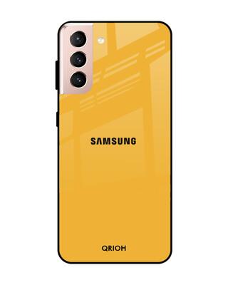 Shop Qrioh Samsung Galaxy S21 Fluorescent Yellow Glass Case-Front