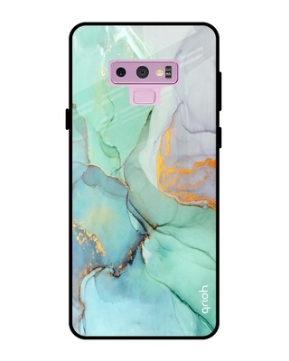 Shop Qrioh Green Marble Glass case for Samsung Galaxy Note 9-Front