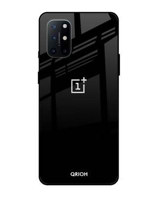 Shop Jet Black Oneplus 8T Premium Glass Case (Gorilla Glass & Shockproof Anti-Slip Silicone)-Front