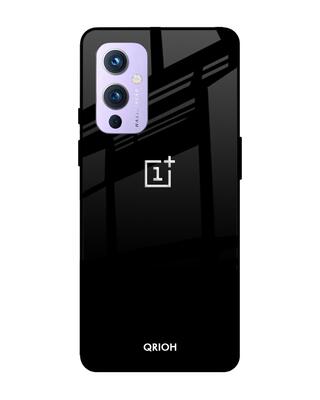 Shop Jet Black Oneplus 9 Premium Glass Case (Gorilla Glass & Shockproof Anti-Slip Silicone)-Front