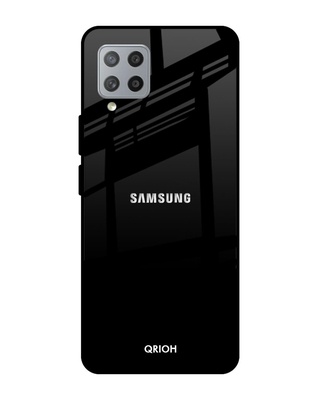 Shop Qrioh Jet Black Glass Case for Samsung Galaxy M42-Front
