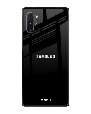 Shop Qrioh Jet Black Glass Case for Samsung Galaxy Note 10 Plus-Front