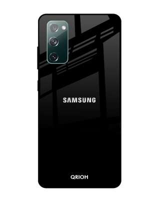 Shop Jet Black Samsung Galaxy S20 Fe Premium Glass Case (Gorilla Glass & Shockproof Anti-Slip Silicone)-Front