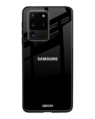 Shop Qrioh Jet Black Glass Case for Samsung Galaxy S20 Ultra-Front