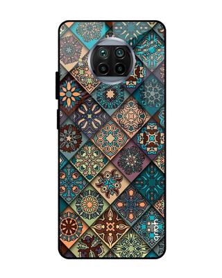 Shop Qrioh Retro Art Glass Case for Mi 10i 5G-Front