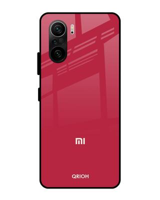 Shop Qrioh Solo Maroon Glass Case for Mi 11X Pro-Front