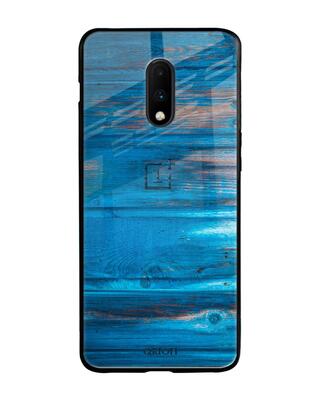Shop Qrioh OnePlus 7 Patina Finish Glass Case-Front