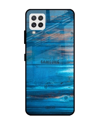 Shop Qrioh Patina Finish Glass case for Samsung Galaxy A22-Front