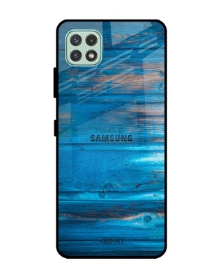 Shop Qrioh Patina Finish Glass case for Samsung Galaxy A22 5G-Front
