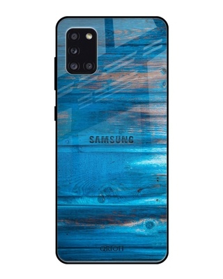Shop Qrioh Patina Finish Glass case for Samsung Galaxy A31-Front