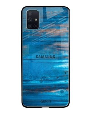 Shop Qrioh Patina Finish Glass case for Samsung Galaxy A71-Front