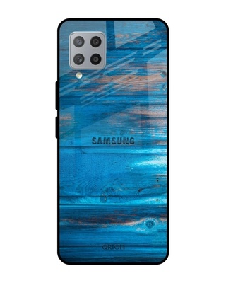 Shop Qrioh Patina Finish Glass case for Samsung Galaxy M42-Front