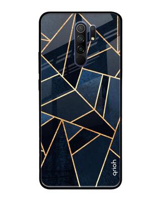 Shop Qrioh Abstract Tiles Glass Case for Poco M2-Front