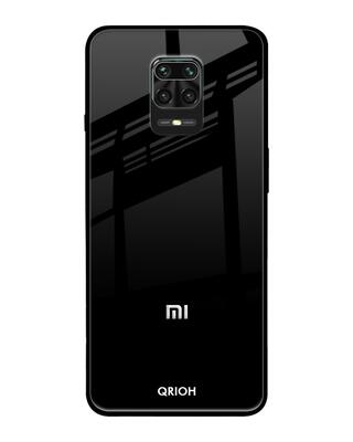 Shop Qrioh Jet Black Glass Case for Poco M2 Pro-Front