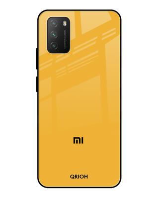Shop Qrioh Fluorescent Yellow Glass Case for Poco M3-Front