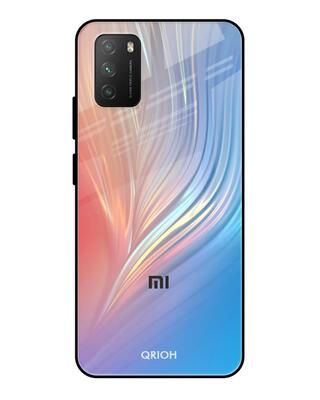 Shop Qrioh Mystic Aurora Glass Case for Poco M3-Front