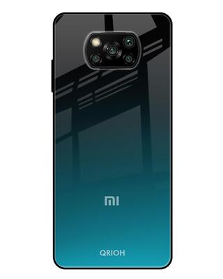 Shop Qrioh Ultramarine Glass Case for Poco X3-Front