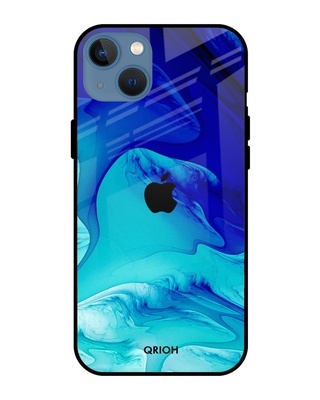 Shop Qrioh Raging Tides Glass Case for iPhone 13 mini-Front