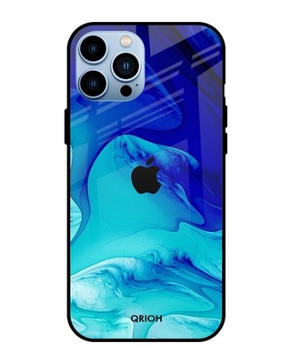 Shop Qrioh Raging Tides Glass Case for iPhone 13 Pro-Front
