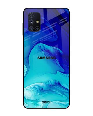 Shop Qrioh Samsung Galaxy M51 Raging Tides Glass Case-Front