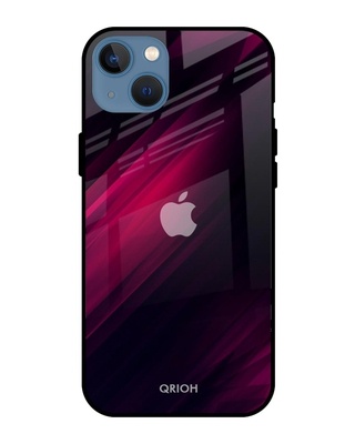 Shop Qrioh Razor Black Glass Case for iPhone 13 mini-Front