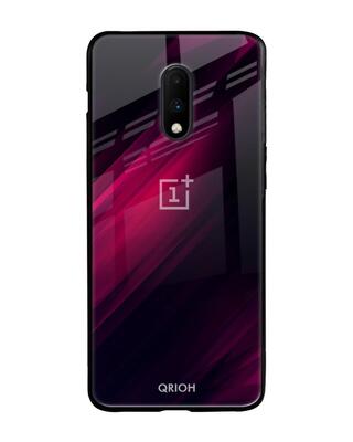 Shop Black-Red Oneplus 7 Razor Premium Glass Case (Gorilla Glass & Shockproof Anti-Slip Silicone)-Front