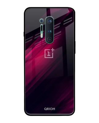 Shop Qrioh OnePlus 8 Pro Razor Black Glass Case-Front