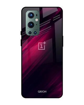 Shop Qrioh OnePlus 9 Pro Razor Black Glass Case-Front