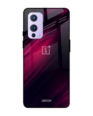 Shop Qrioh OnePlus 9 Razor Black Glass Case-Front
