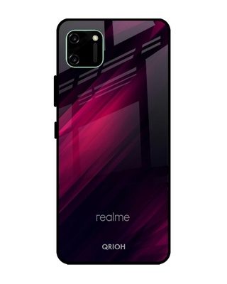 Shop Qrioh Razor Black Glass Case for Realme C11-Front