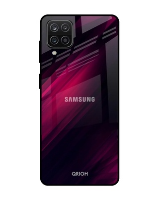 Shop Qrioh Razor Black Glass Case for Samsung Galaxy A12-Front