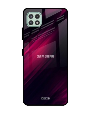 Shop Qrioh Razor Black Glass Case for Samsung Galaxy A22 5G-Front