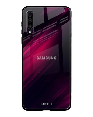 Shop Qrioh Razor Black Glass Case for Samsung Galaxy A70-Front