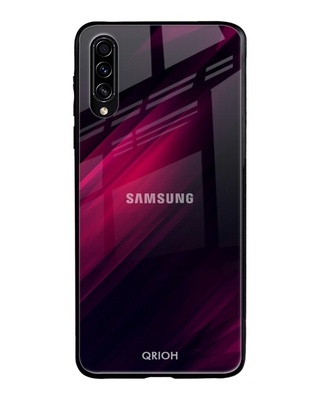 Shop Qrioh Razor Black Glass Case for Samsung Galaxy A70s-Front