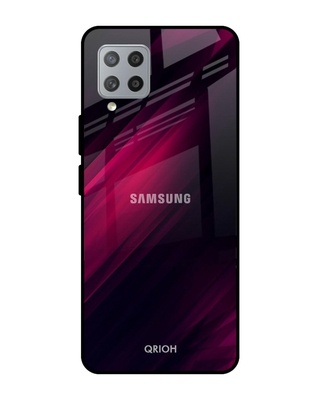 Shop Qrioh Razor Black Glass Case for Samsung Galaxy M42-Front