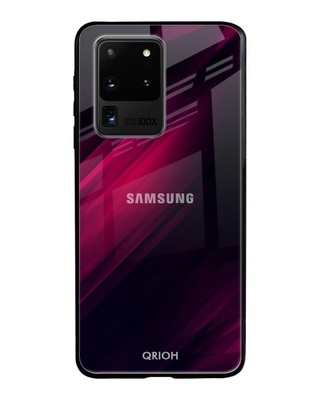 Shop Qrioh Razor Black Glass Case for Samsung Galaxy S20 Ultra-Front