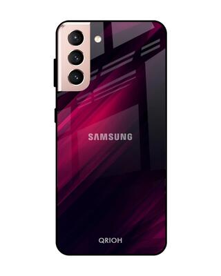 Shop Qrioh Samsung Galaxy S21 Razor Black Glass Case-Front