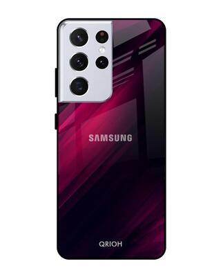 Shop Qrioh Razor Black Glass Case for Samsung Galaxy S21 Ultra-Front