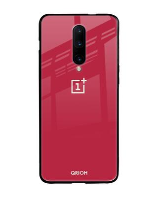 Shop Qrioh OnePlus 7 Pro Solo Maroon Glass Case-Front
