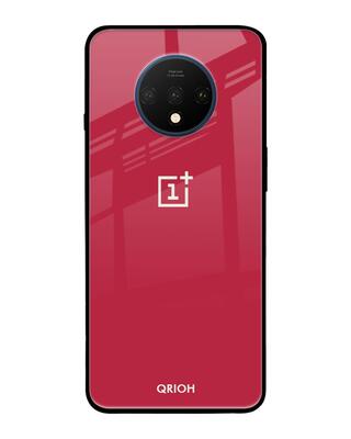 Shop Qrioh Solo Maroon Glass case for OnePlus 7T-Front